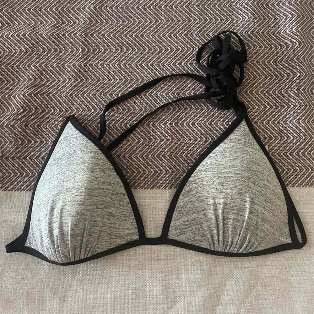 Heather Grey and Black H&M Bikini Top